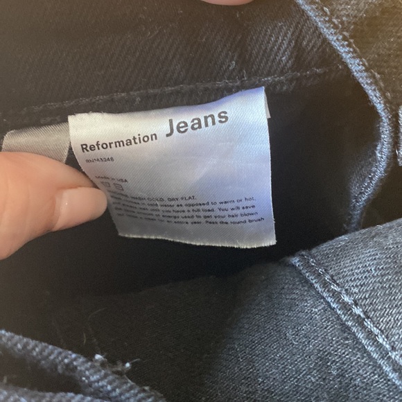 Reformation Julie High waist cigarette black jeans - Picture 6 of 7